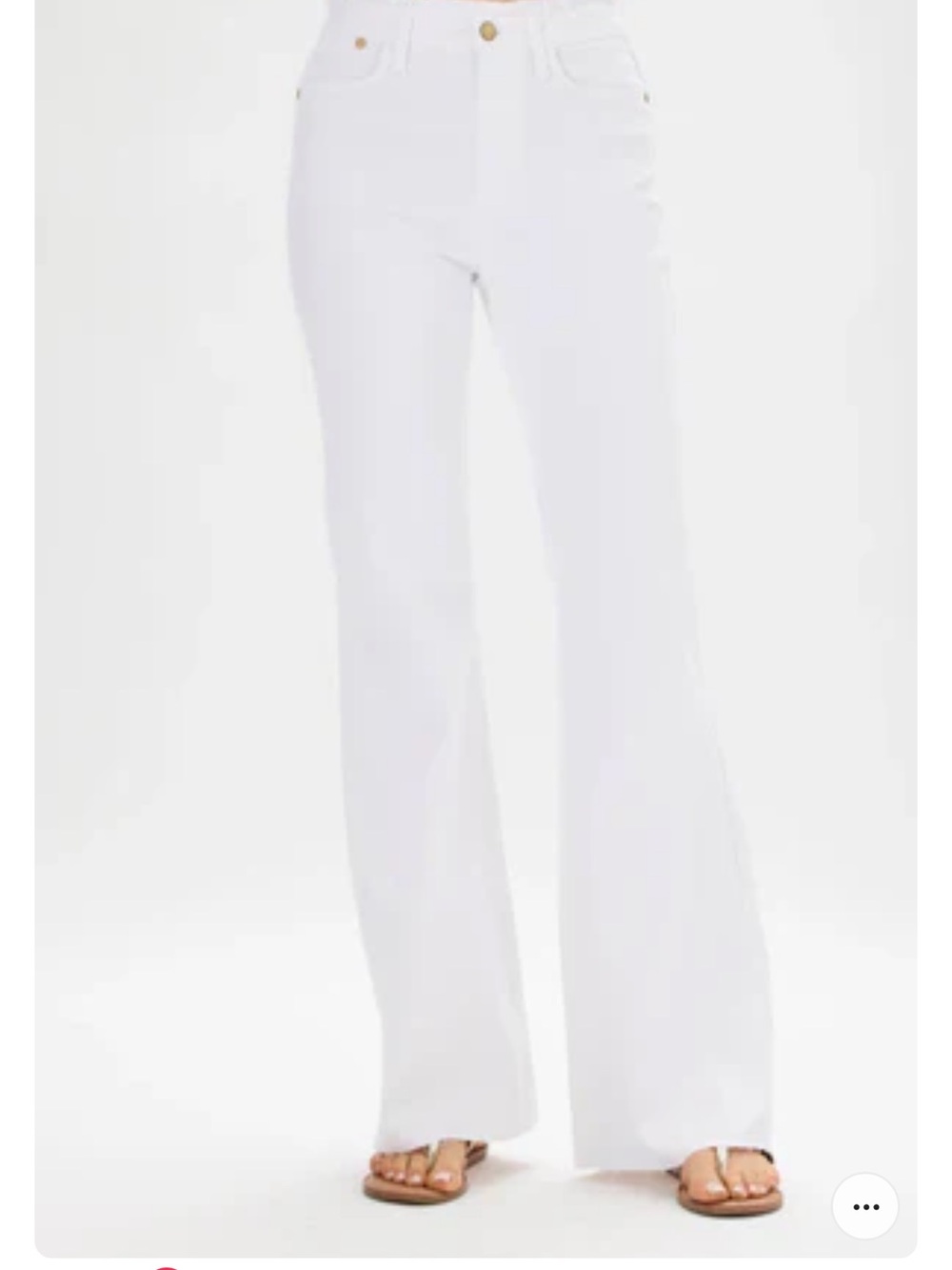 Judy Blue White Frayed High-Waist Jeans